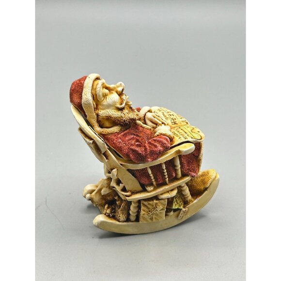 Harmony Kingdom Jingle Bell Rock Santa in Rocking Chair UK Made Figurine 1998 - Picture 4 of 12